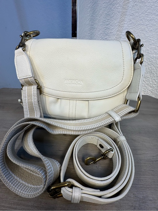 Handbags - American Leather Co Marino Crossbody NEW W/O Tags Winter White 2 Straps